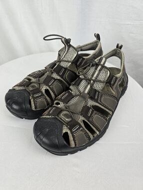 Skechers Men's Fisherman Hiking Brown Open Sandals with Toe Guard Sz 11